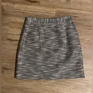 Banana Republic Black & Cream Tweed Shimmer Pencil Skirt
